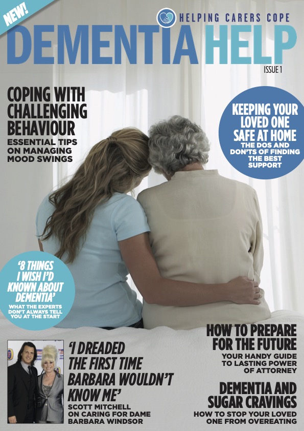Front page of Dementia Help magazine issue number one.